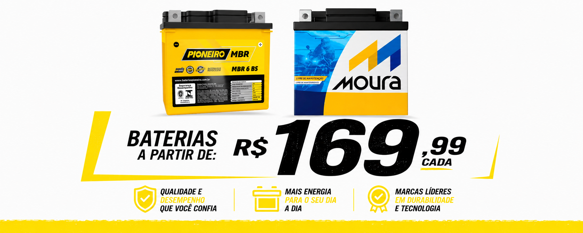 Quantos anos dura uma bateria de moto em Limeira